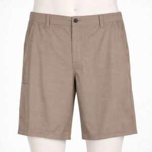 Dahui Hybrid Collection Mens Shorts Beige Tan Flat Front Ripstop Skate Surf